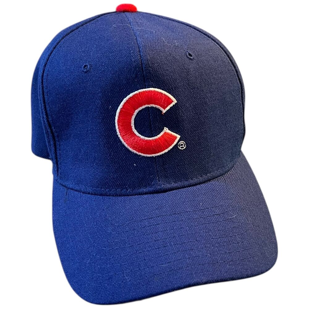 Vintage Chicago Cubs Starter Snapback Hat Blue Red 90s MLB Baseball